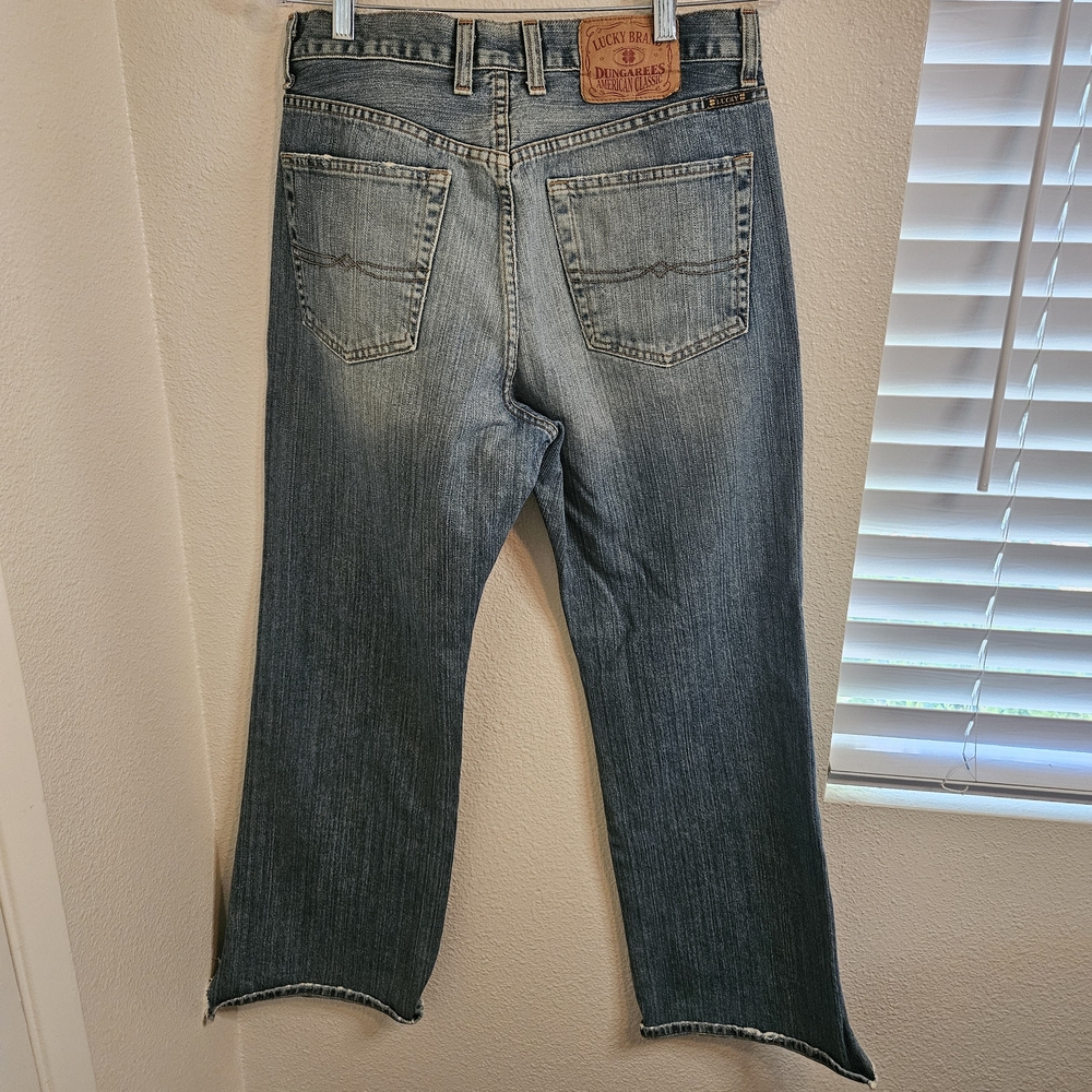 Lucky Brand Faded Blue Straight-Leg Jeans 100% Cotton - Picture 2 of 13